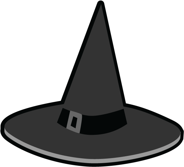 Who Is It That Afflicts You - Cartoon Witches Hat (618x560)