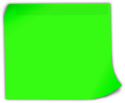 Green Sticky Note - Green Sticky Note (400x332)
