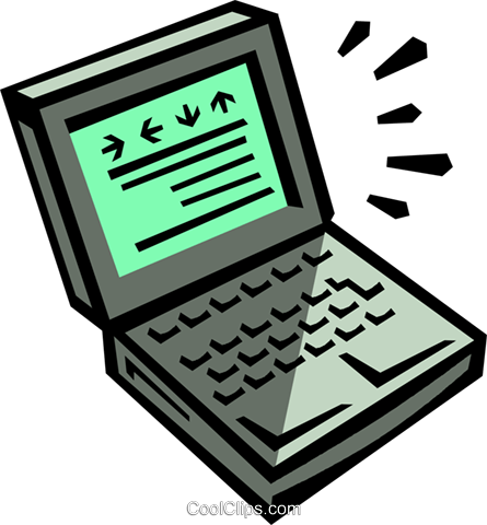 Laptop/notebook Computer Royalty Free Vector Clip Art - Laptop/notebook Computer Royalty Free Vector Clip Art (445x480)