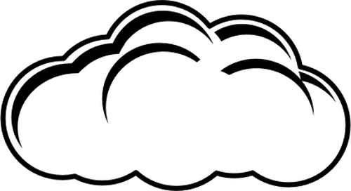Clipart Of Cloudy, Cloud And Grey - Sun And Cloud Coloring Pages (500x272)