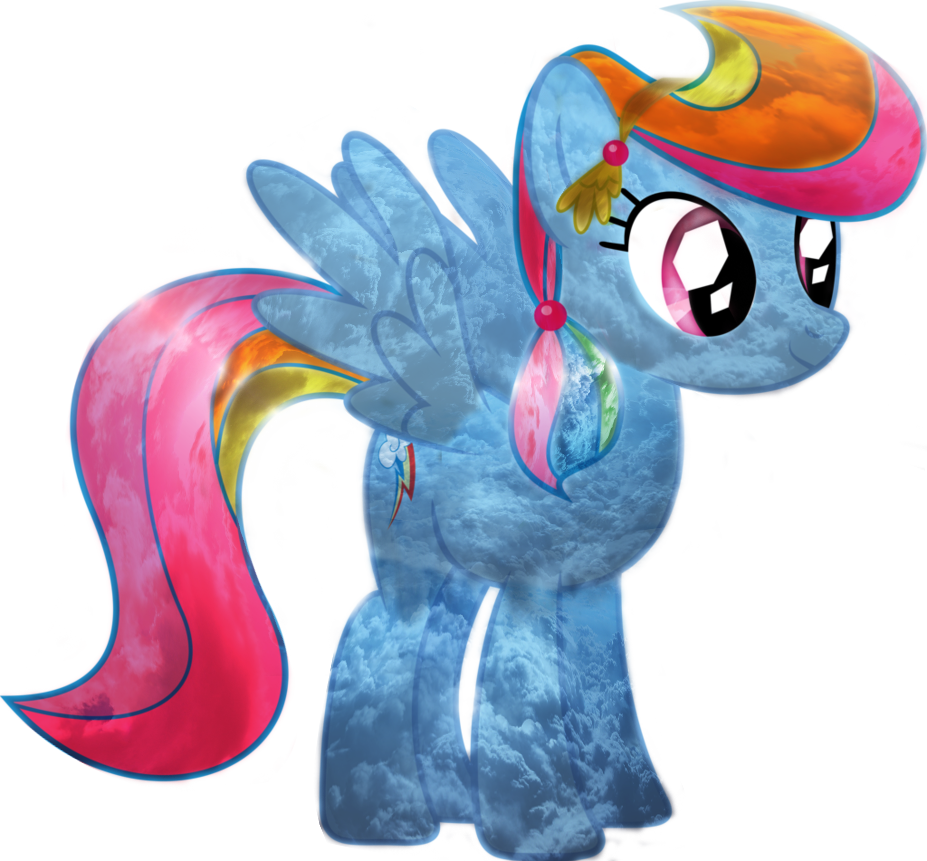 Cloudy Rainbow Dash Png By Acciovirginia - Cartoon (927x861)
