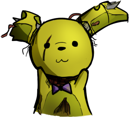 Chibi Springtrap By Cloudy-eevee - Rabbit (459x405)