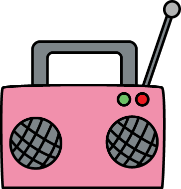Pink Radio Clipart - Radio (363x379)