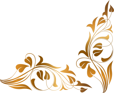 Gold Flower Pattern Png Vines - Floral Png (400x325)
