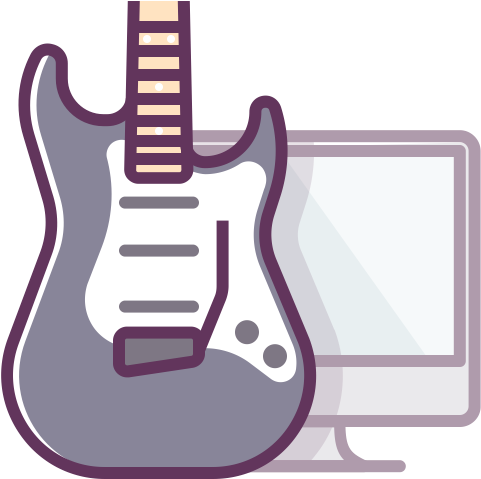 Collaborate - Guitarra Y Piano Png (512x512)