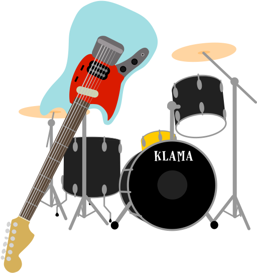 Mini Rock Band Messages Sticker-2 - Electric Guitar (618x618)