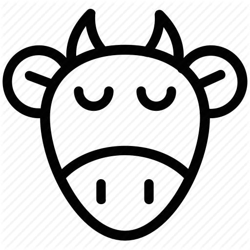 Cow Face Cartoon - Ox Cartoon Face (512x512)