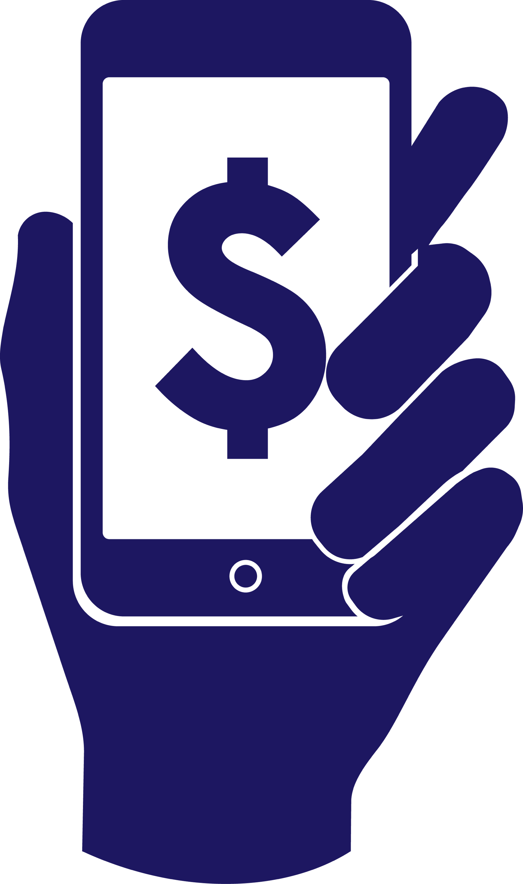 Balances - Hand Holding Phone Icon (1834x3097)