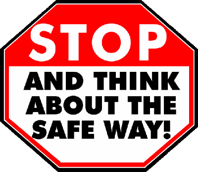 Safety Sign Clip Art Clipart Clipartix - E Safety Stop Sign (400x347)