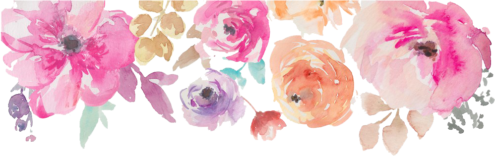 Watercolor Flower Border Png (1000x466)