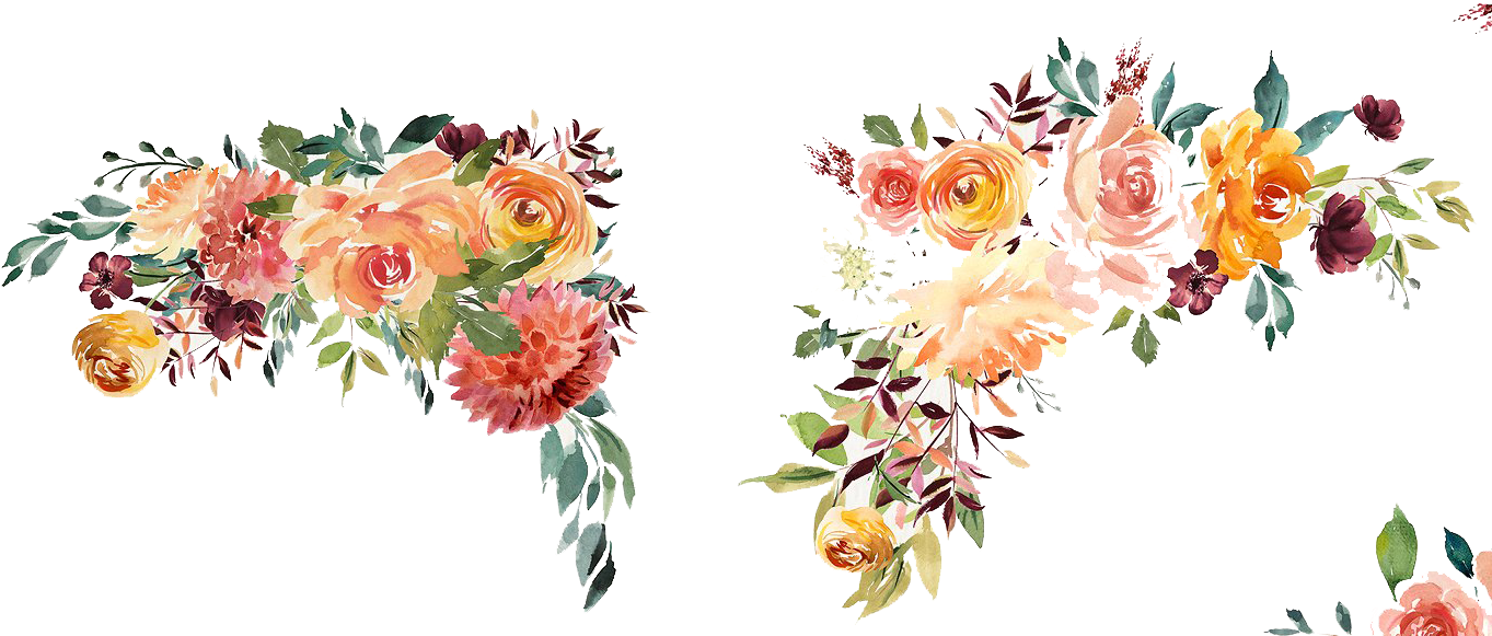 Floral Watercolor Border Png (1374x581)