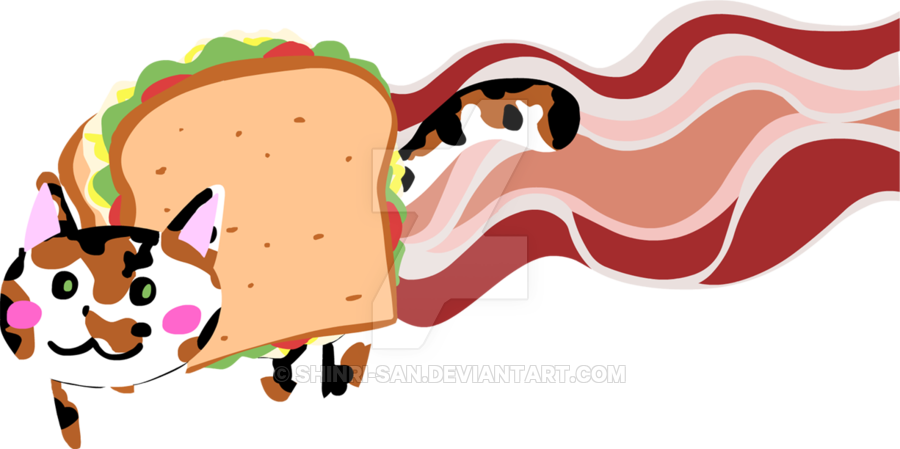 Eggwisch With Bacon Nyan Cat By Shinri-san - Bacon Nyan Cat (900x449)