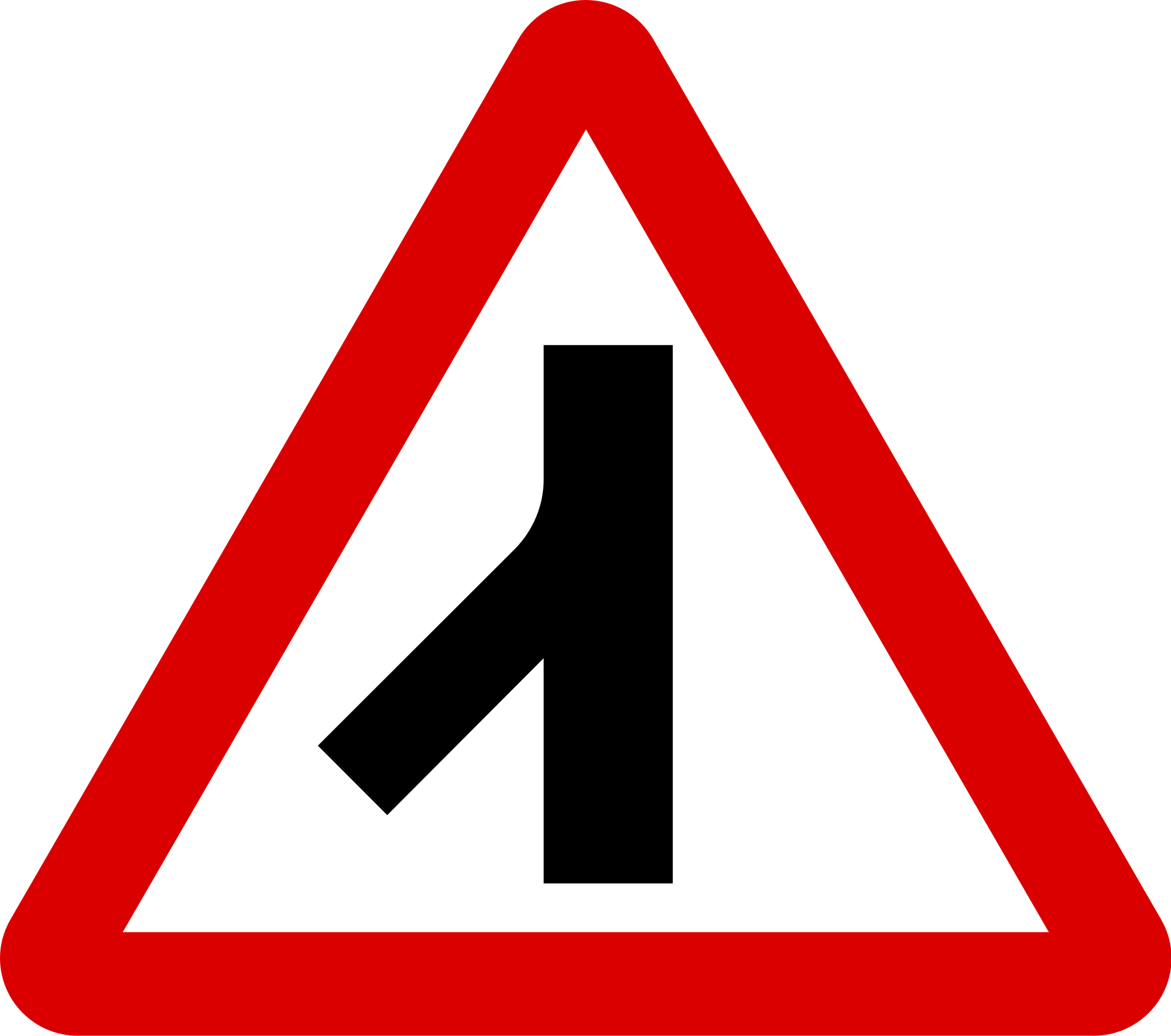 Similar Images For Traffic Road Signs - Traffic Merging From The Right (2000x1769)