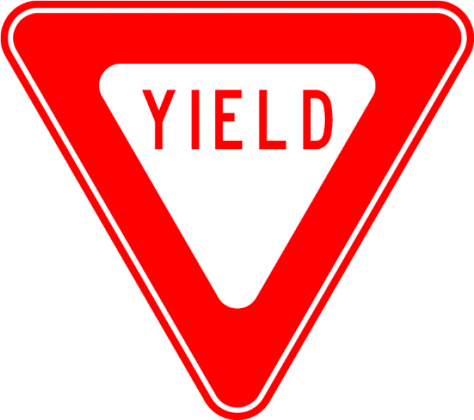 60" Yield Triangle R/w Sign - Traffic Sign Yield (800x600)