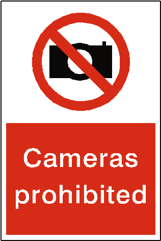 Cameras Prohibited Sign - Photography Sign (591x591)