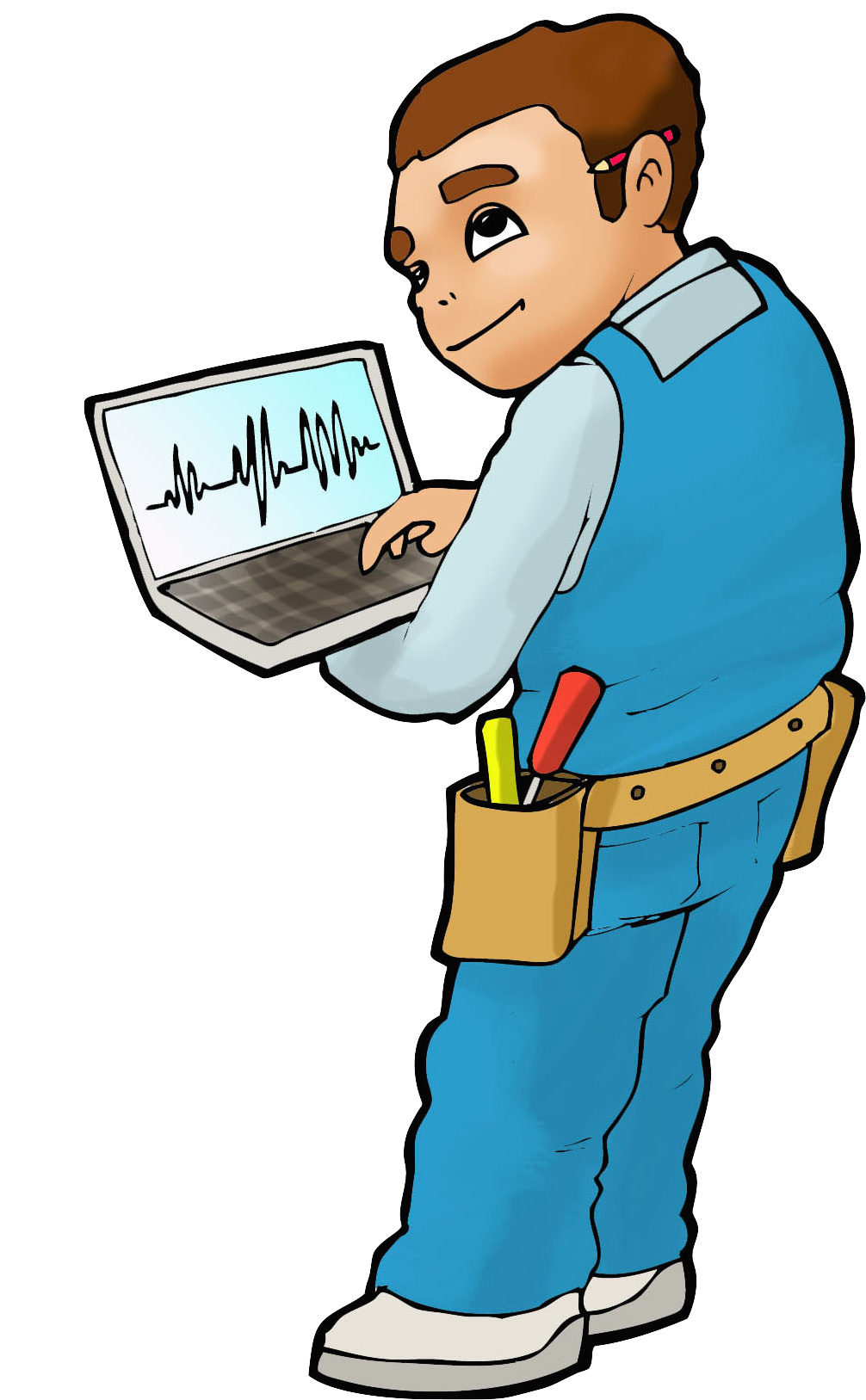 Soundscape Park Technical Support Computer Clip Art - Tech Guy (1036x1658)