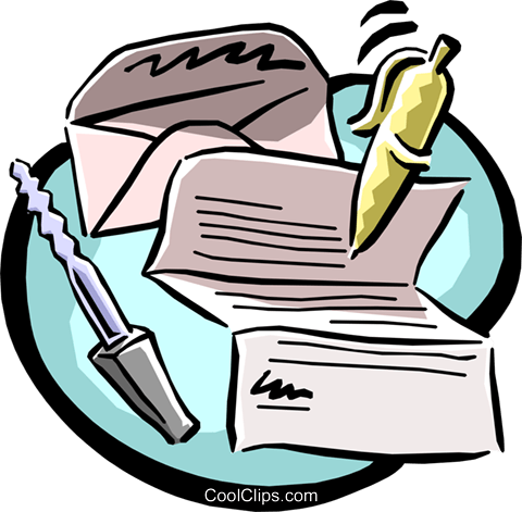 Letter Writing Equipment Royalty Free Vector Clip Art - Tipos De Texto (480x471)