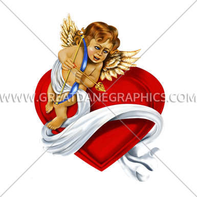Cupid Heart Banner - Sitting (385x385)