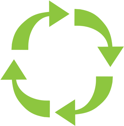 Recycling Icon Square - Green Recycle Arrows Square (512x512)