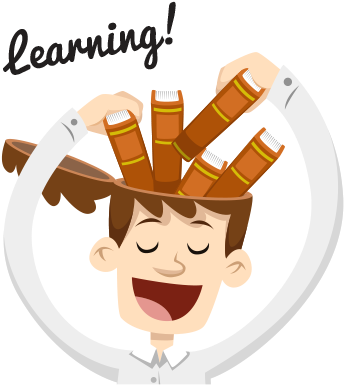 Learning Illustration Vector Pack Boy And Books Free - Question (1200x628)