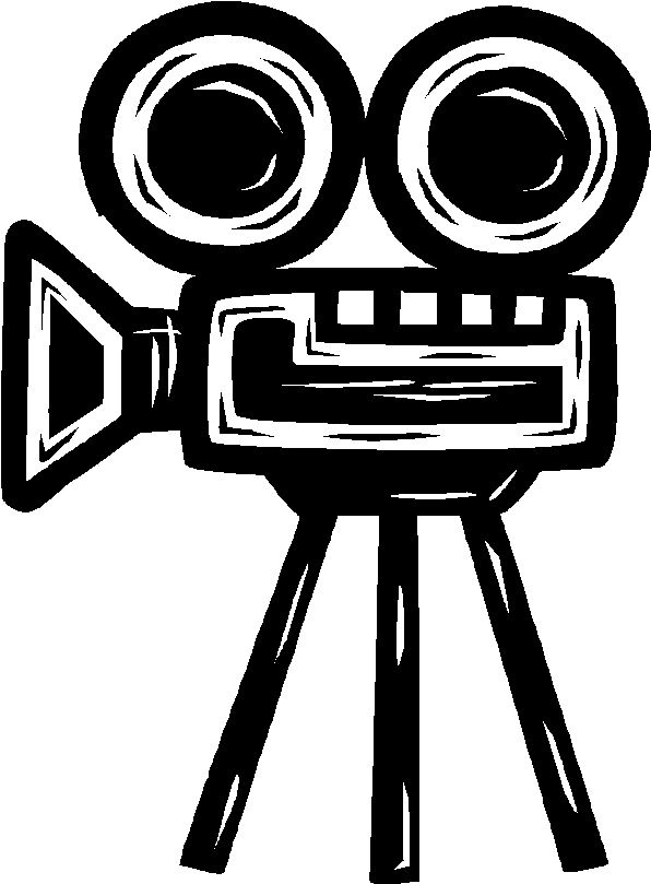 Movie Camera Clip Art Clipart Free Download - Drawings Of Movie Camara (609x828)