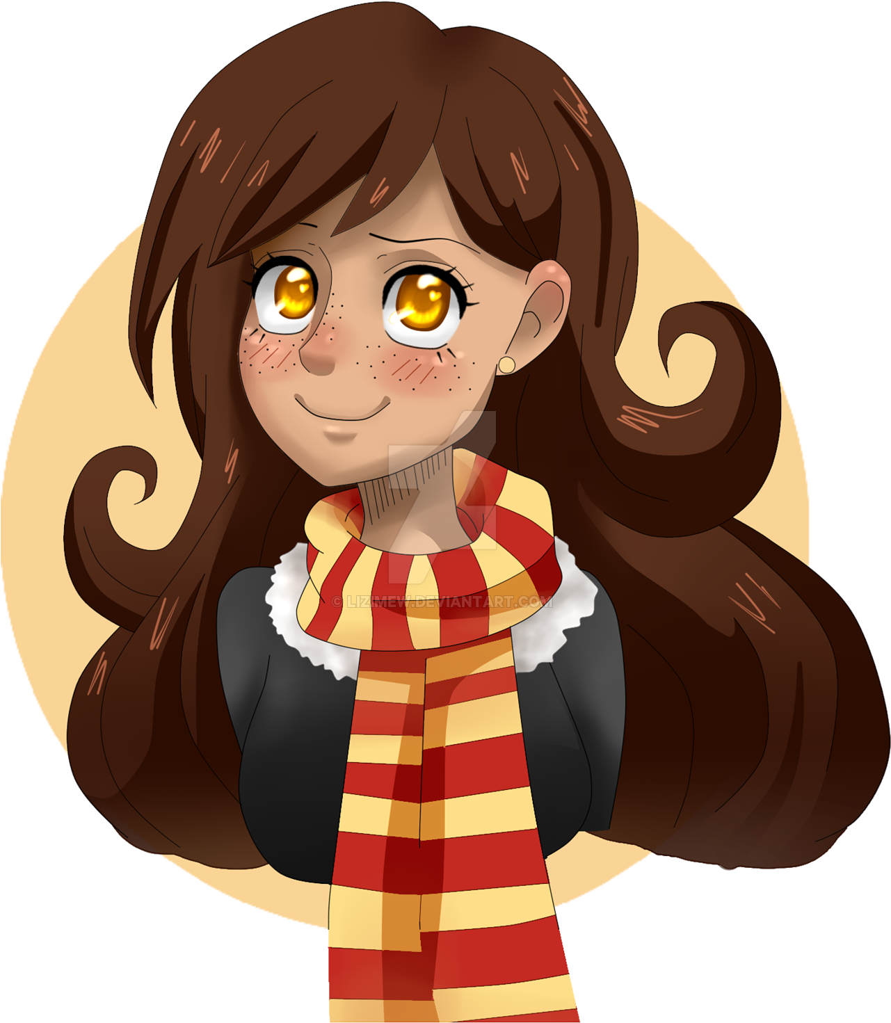Drawing Liz Fanart Harry Potter Gryffindor By Lxzerella - Gryffindor Fan Art (1600x1511)