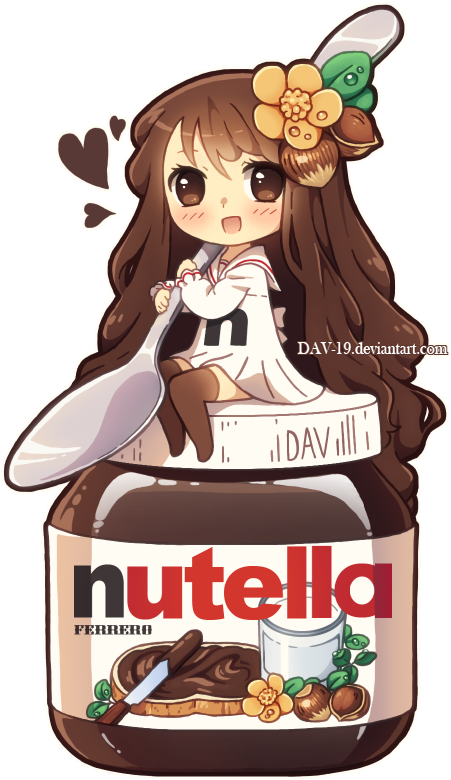 Nutella Clipart Drawing - Nutella Chibi (470x780)