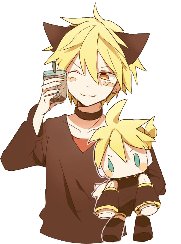 Kagamine Rin/len Vocaloid Chibi Anime Drawing - 96 Neko Kawaii (680x821)