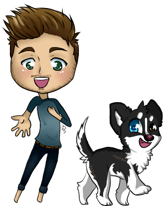 Joey Graceffa And Wolf By Ibbywoof On Deviantart - Joey Graceffa Fan Art (396x457)