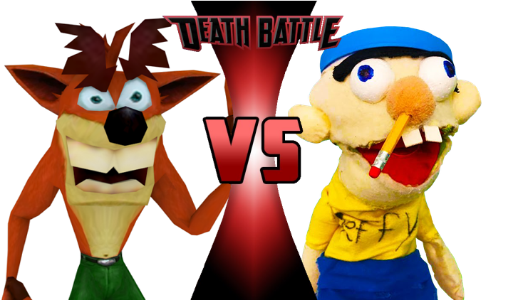 Death Battle Fake Crash Vs Drawing Jeffy By Goodstar64 - Fake Crash Vs Crash (750x421)