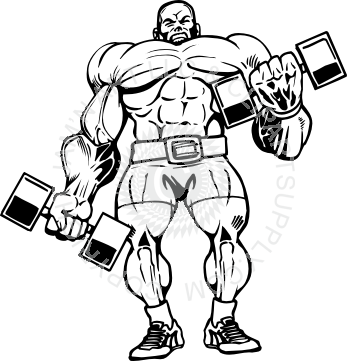 Weightlifter With Dumbbells - Weight Lifting Clip Art (347x361)