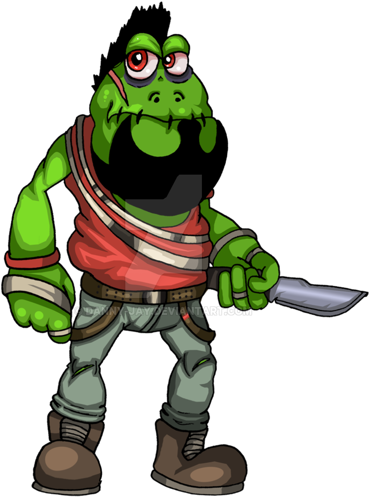 Croc/far Cry 3 Crossover - Cartoon (900x1205)