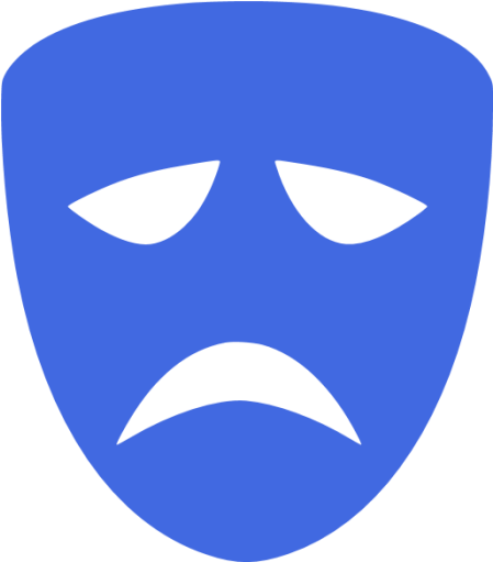 Tragedy Mask Blue (512x512)