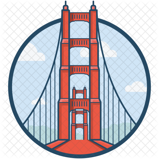 Golden Gate Bridge Icon - Golden Gate Bridge Clipart Free (512x512)