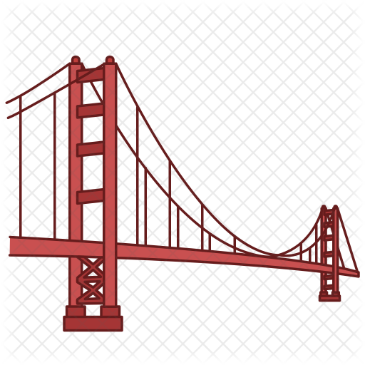 Golden Icon - Golden Gate Bridge Png (512x512)