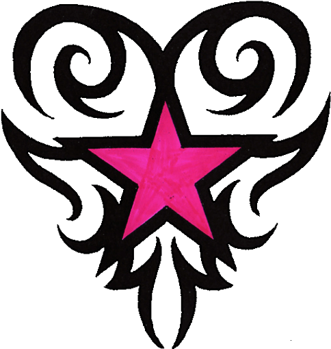 Simple Star Tattoo Designs - Simple Shooting Star Tattoo Designs (500x525)