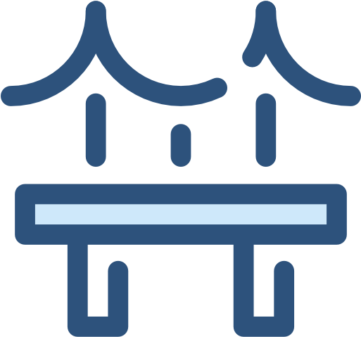 Golden Gate Bridge Free Icon - Ocean Wave Logo Black Png (512x512)