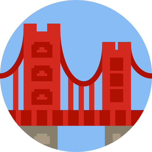 Golden Gate Bridge Free Icon - Golden Gate Bridge (512x512)