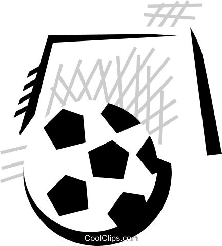 Soccer Ball With Soccer Net Royalty Free Vector Clip - Soccer Ball With Soccer Net Royalty Free Vector Clip (433x480)