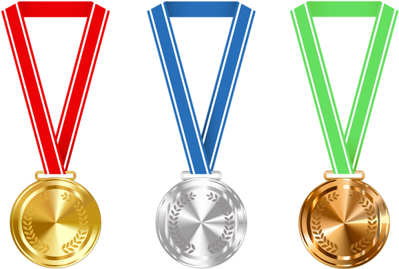 Gold Silver And Bronze Medals Png Clipart Image - Gold Silver And Bronze Medals (600x405)