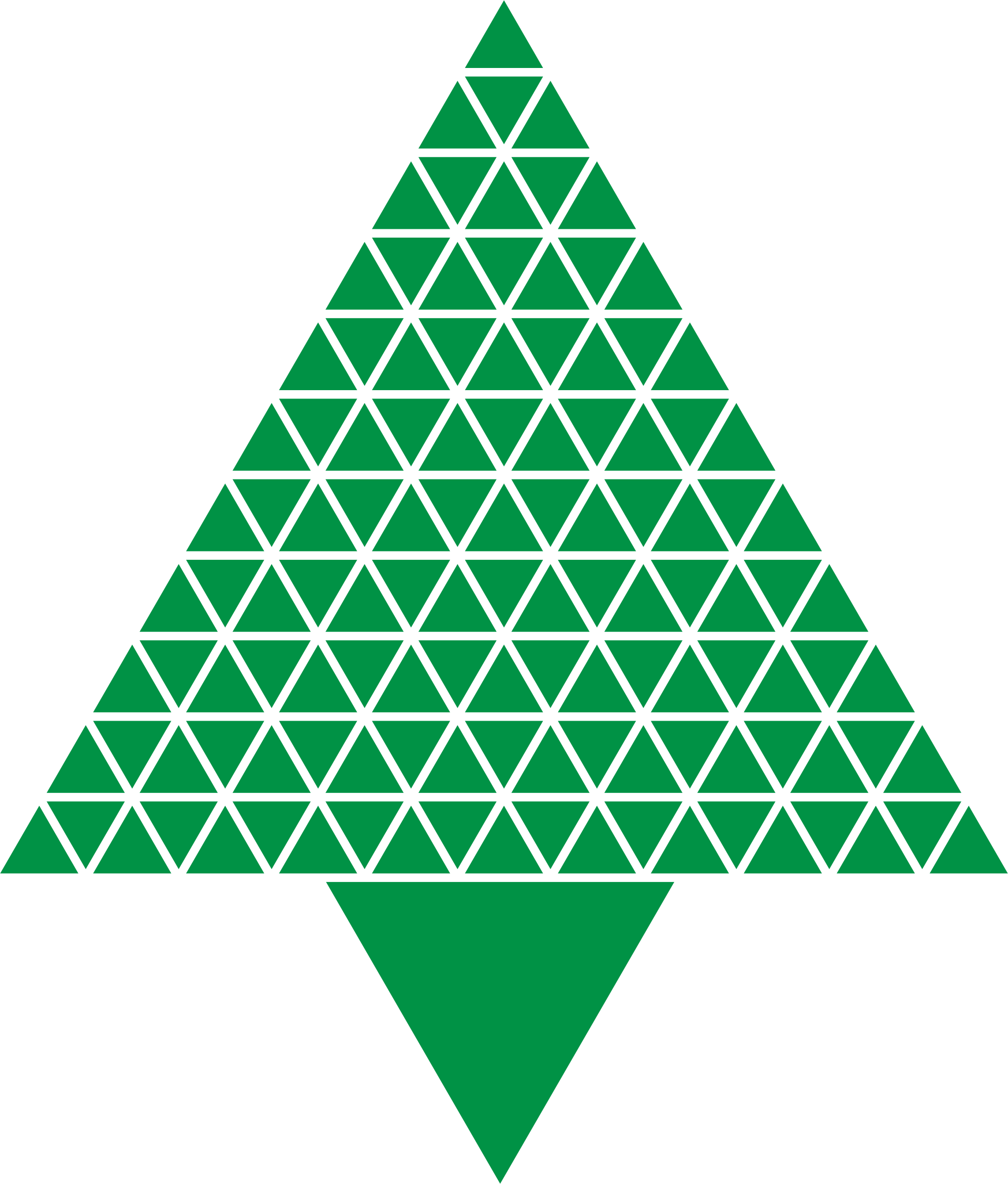 Triangular Christmas Tree Green - Seattle Public Library (1944x2282)