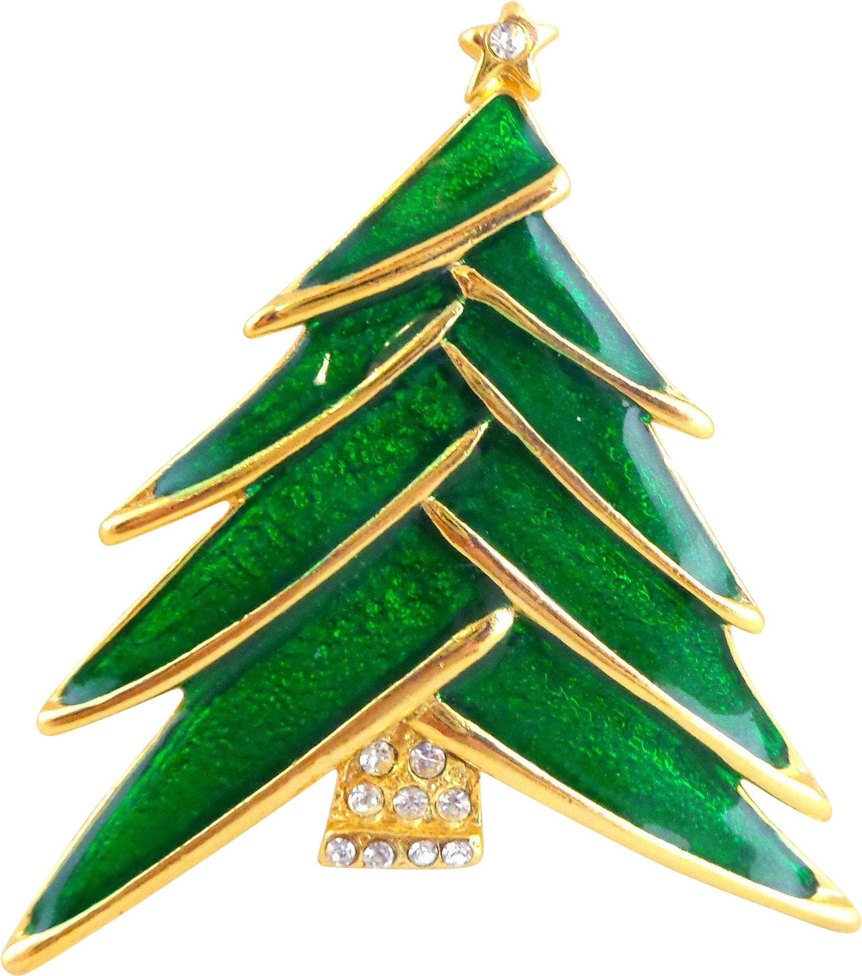 Dynamic Vintage Green Enamel Rhinestone Christmas Tree - Christmas Tree (1906x1906)