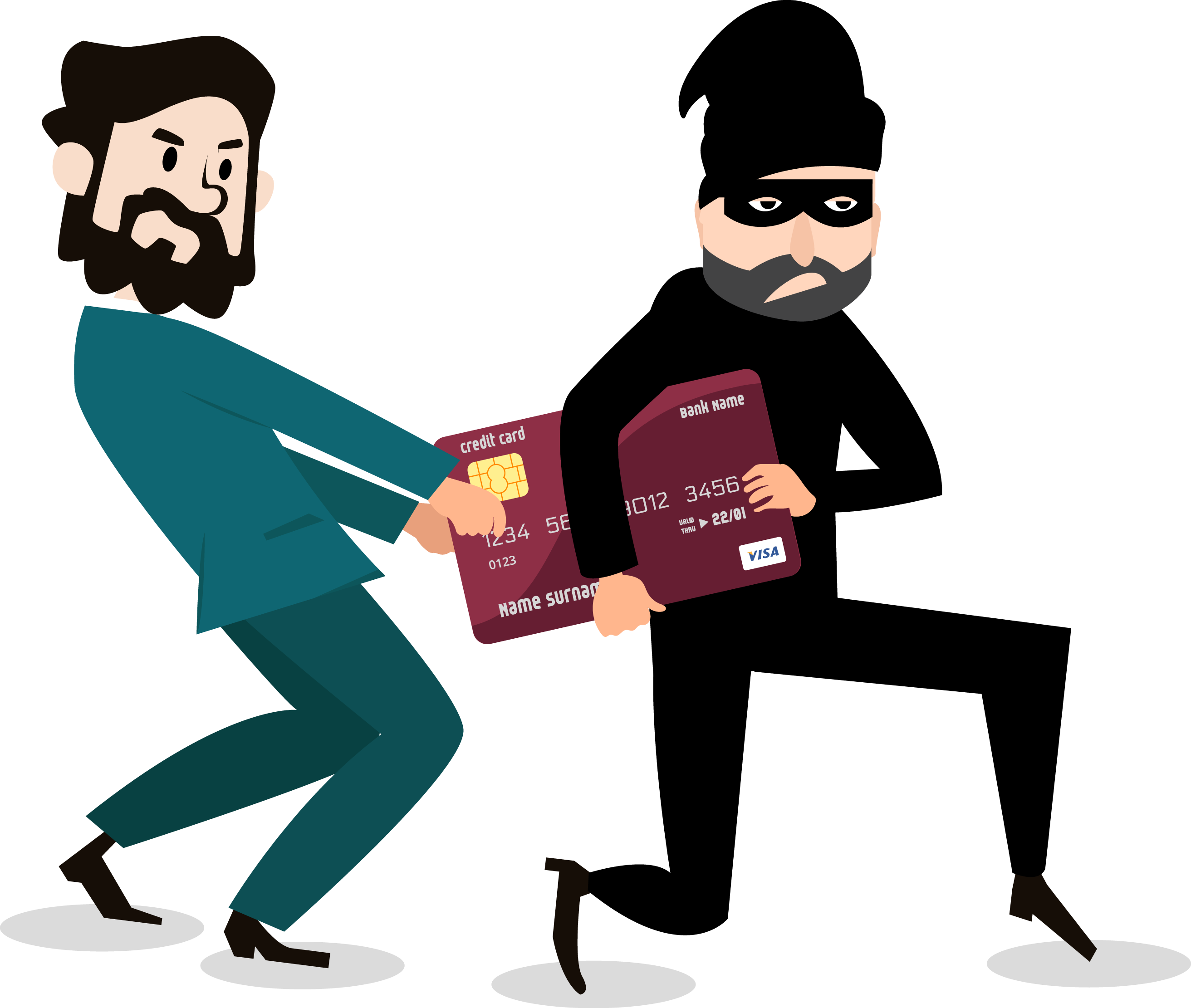 Cartoon Robbery Graphic Design - Bank (2625x2222)
