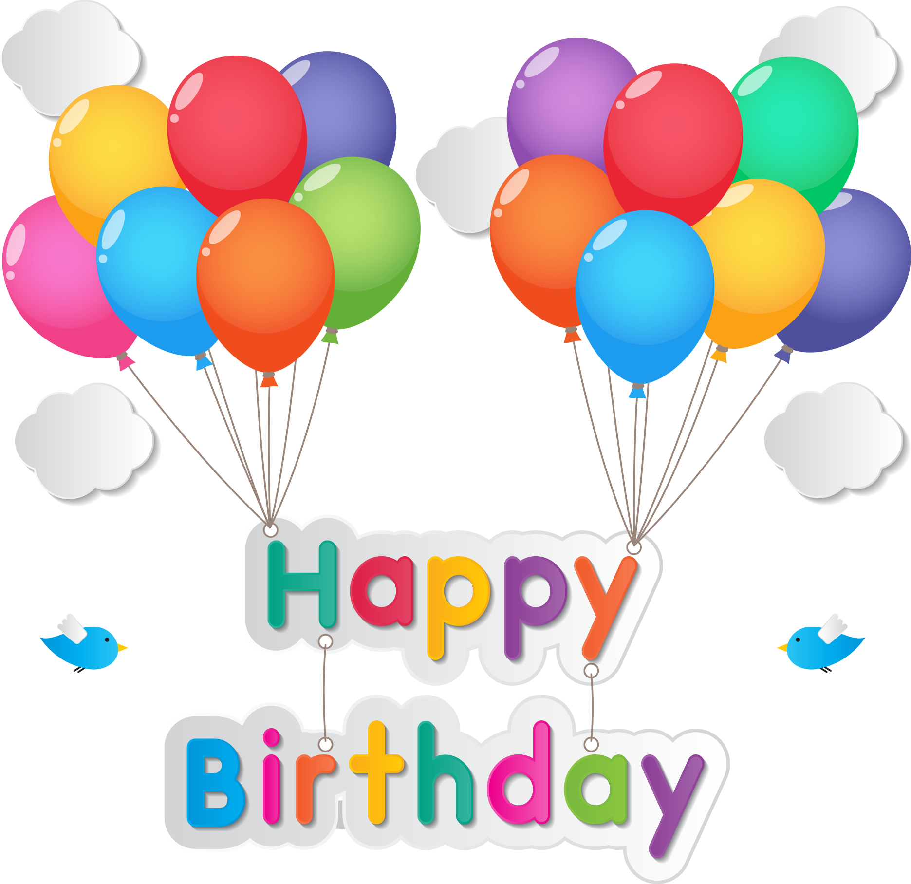 Birthday Cake Happy Birthday To You Wallpaper - Feliz Cumpleaños Globos (1871x1815)