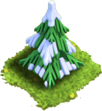 Christmas Pine Tree - Clash Of Clans Trees Png (403x439)