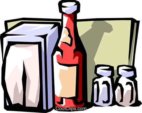 Condiments, With Napkins, Restaurants Royalty Free - Restaurants Condiments (480x383)