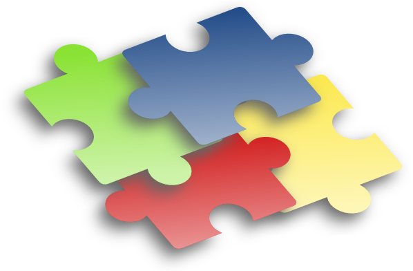 How To Set Use Layered Puzzle Pieces Svg Vector - Jigsaw Puzzle Clipart (600x402)
