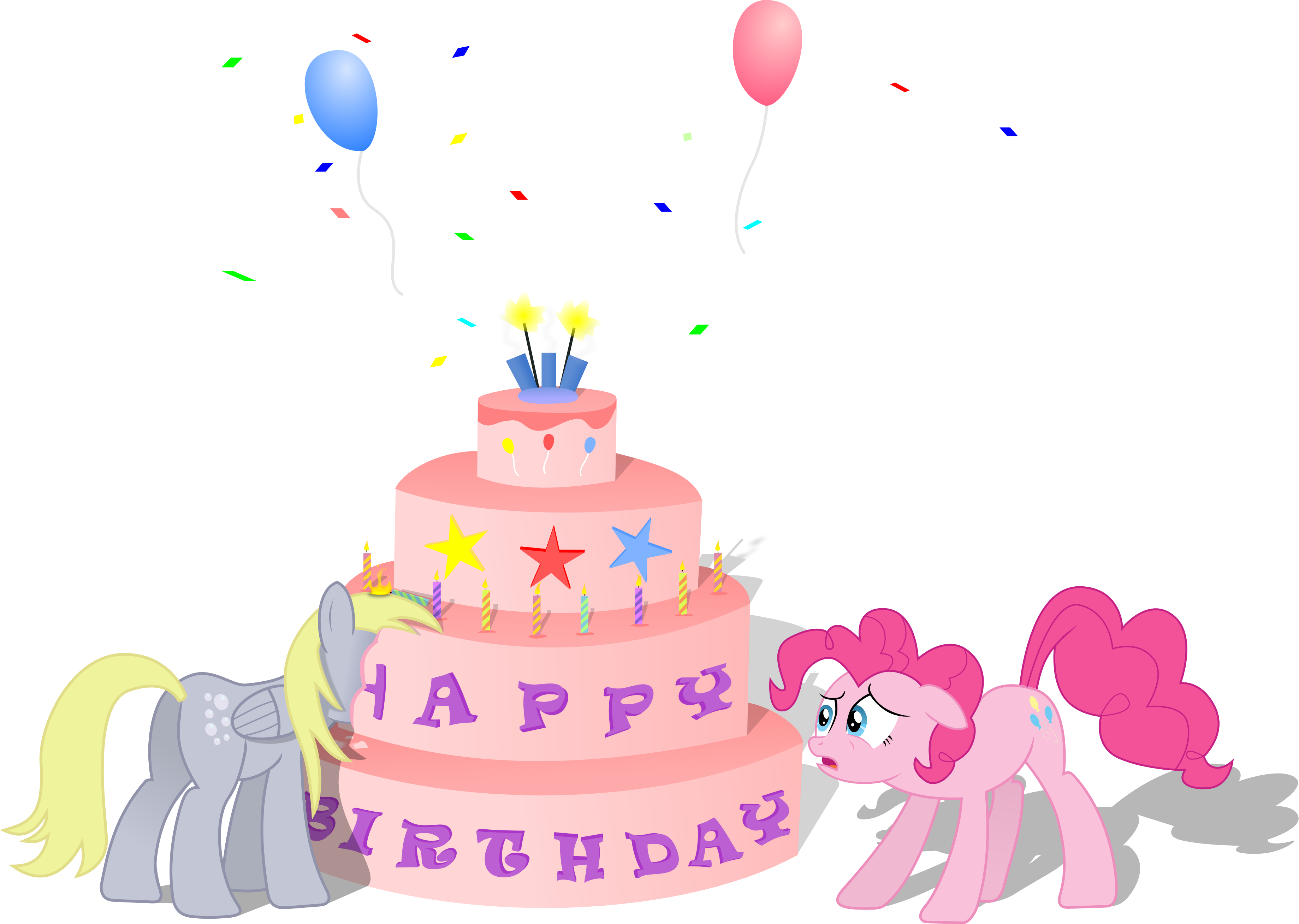My Little Pony Clipart Birthday Cake - My Little Pony Happy Birthday Png (3678x2616)
