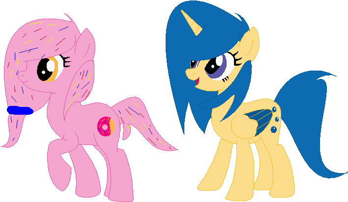 Mlp Donut And Blueberry Pie Adoption By Casey The Unicorn - Mlp Base Donut (725x432)