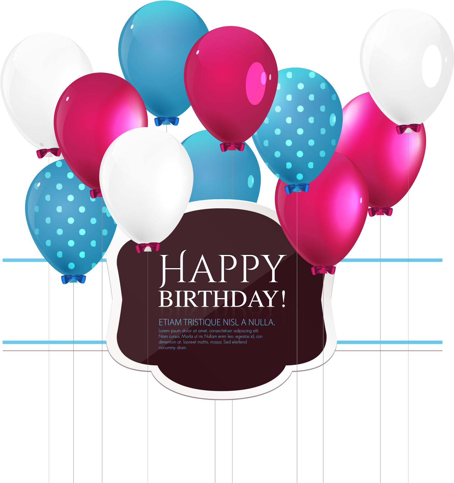 Birthday Balloon Greeting Card - Vector Birthday Card Png (1550x1637)